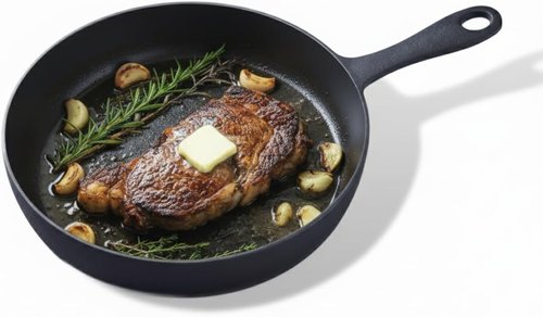 Flambo Skillet #10 - Non-Stick 10 Inch Pre-Seasoned Cast Iron Frying Pan | Versatile for Grilling, Frying, and Baking
