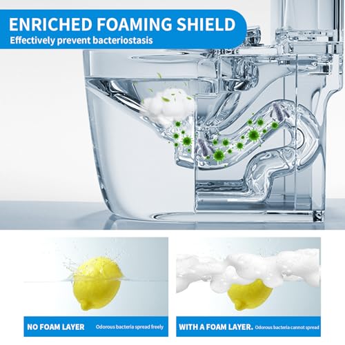 Foam Shield Toilet Cleaner 2 Pack - Liquid Deodorizing Stain-Resistant 480ml