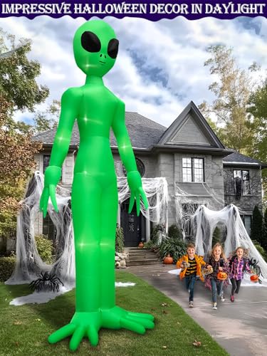 14 Ft Giant Halloween Inflatable Alien Decoration with Built-in LEDs
