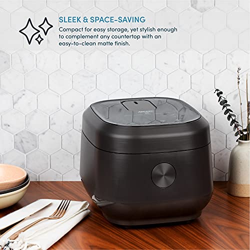 Black 12-Cup (Cooked) Induction Rice Cooker & Multicooker - AROMA ARC-7606B