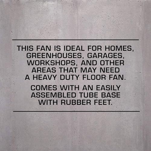 High Velocity 20-Inch Metal Floor Fan with 3 Speeds Black