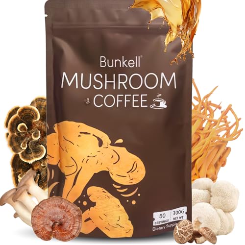 Instant Mushroom Coffee Blend with Adaptogenic Mushrooms - 10.58oz, 50 Servings