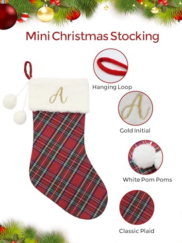 Just Jolly 20" Monogram Christmas Stockings with Pom Poms - PAW Personalized Holiday Decor