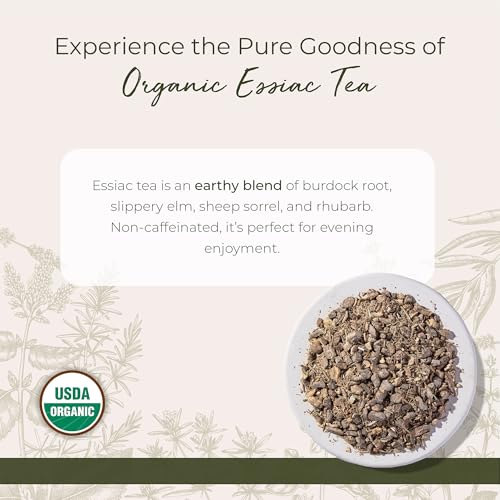 Essiac Tea Organic 1 lb Bulk - Caffeine-Free Herbal Tea with Slippery Elm Bark - Pack of 1