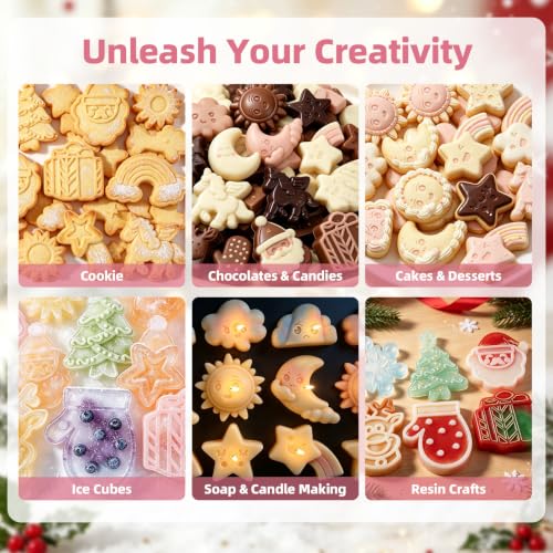 QIBOLT Mix Food Grade Silicone Chocolate & Candy Molds Set - 3-piece