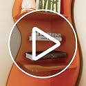 LITTLE TREE Small Corner Shelf - Orange 1 Pack, 5-Tier Wall Wavy Bookshelf