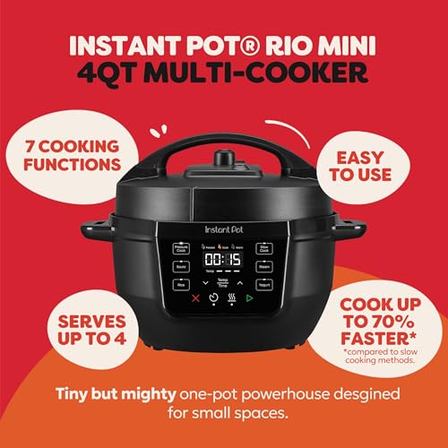 Instant Pot Rio Mini 4 Qt 7-in-1 Electric Pressure Cooker - Black