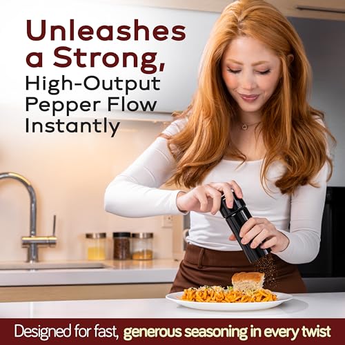 Magnum Pepper Grinder - Unicorn by Tre Spade, 6 Inch Manual Pepper Mill with Steel Burrs