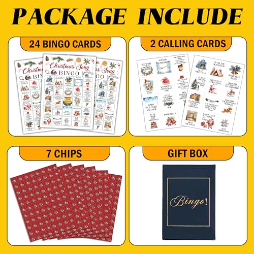 Christmas Vampire Bingo Game for Adults - 24-Person Gothic Halloween Party Supplies