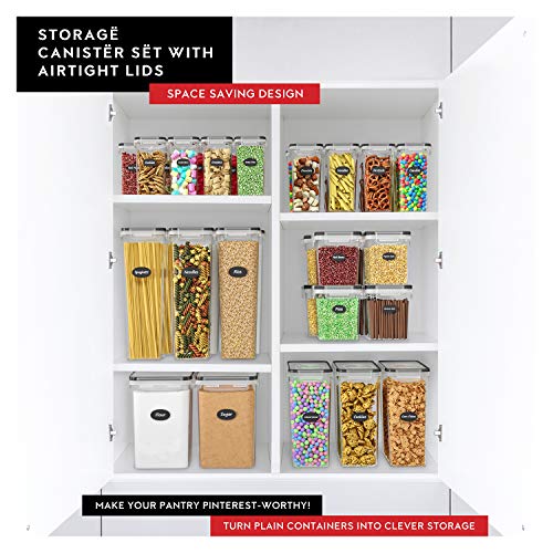 DWËLLZA KITCHEN 3.6L Food Storage Containers Set of 4 - Airtight Dry Food Organizer