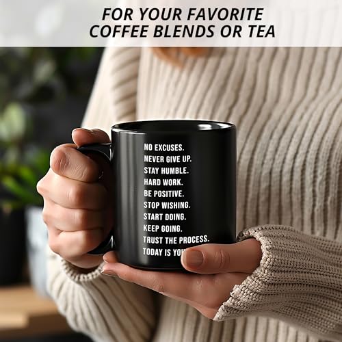 JRTW Inspire-7 Inspirational Motivational Coffee Mug - Large 11oz Ceramic Cup for Coworkers
