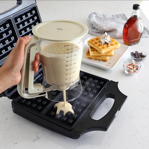 STIRLEX Batter Dispenser for Pancakes, Cupcakes & Waffles, Drip-Free Baking Tool