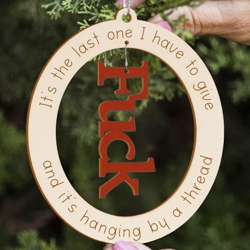 Funny Fuck Ornament 2025 - Exchange Funny Ornaments for Adults - Naughty Ugly Christmas Tree Hanging - Unique Christmas Ornaments, Dirty Santa Gifts for Adults