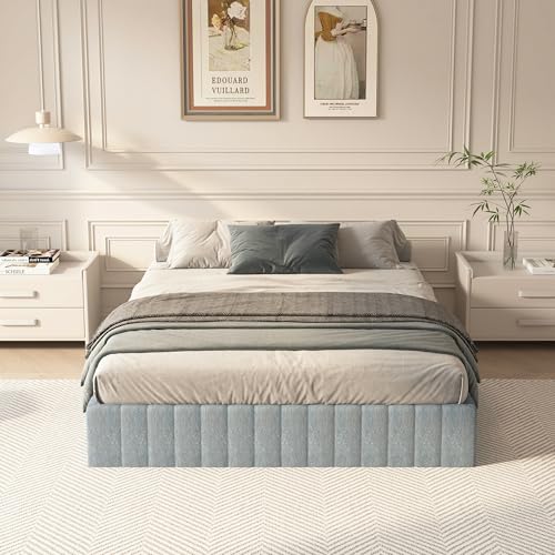 YORMDMO 9 Inch Queen Box Spring with Upholstered Fabric - High Profile Metal Bed Foundation