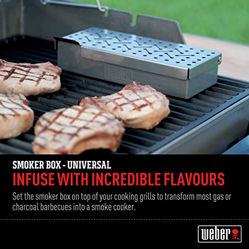 9.8 Inch Stainless Steel Universal Smoker Box for Grills – Weber Compatible