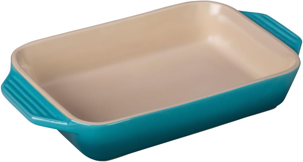 Le Creuset Stoneware Rectangular Dish - 1.8 Qt. (10.5" x 7") in Vibrant Caribbean Color
