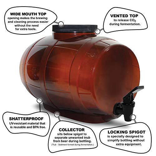 Homebrew Beer Making Kit 4 Gallon Complete DIY Set with Bonus Refill - Brew in 30 Minutes