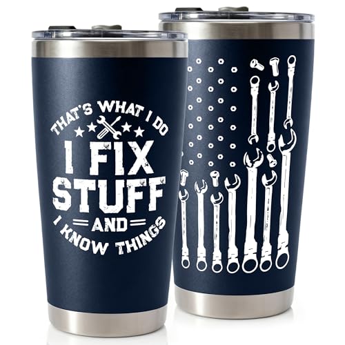 WITTSPOT Stainless Steel 20Oz Tumbler for Men & Dad - Perfect Gift for Fathers Day, Christmas & Birthdays - Men03