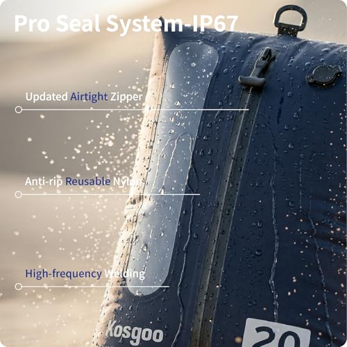 Kosgoo Navy Travel Vacuum Seal Bags Set 20+20+28 inches with Pump, Fits 26-28 inch Suitcases