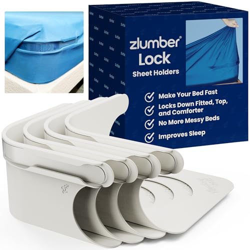 ZlumberLock Corner Lock Sheet Holder with Heavy-Duty Mattress Straps – Secure Fit, Easy Installation