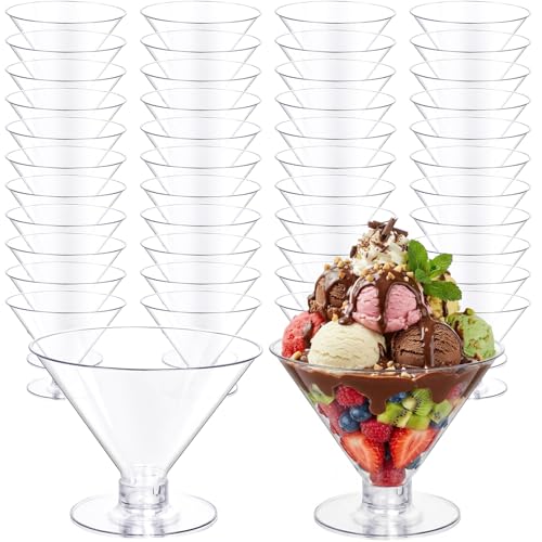 Clear Disposable Martini Glasses Set 100 pcs - Elegant Party & Wedding Barware