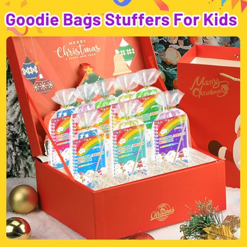 24 Pack Rainbow Scratch Art Notebooks for Kids - Creative Party Favors & Classroom Rewards