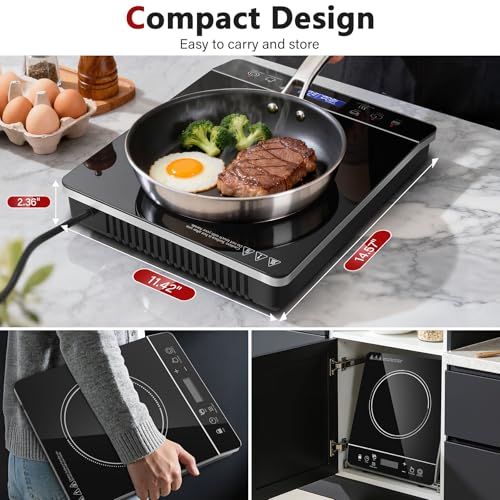 Portable Induction Cooktop 1800W with Touch Control & Timer