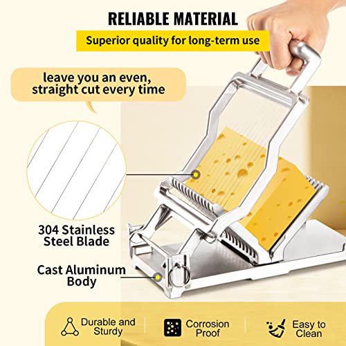 Cheese Slicer with Wire - 1cm & 2cm Thickness Replaceable Blade - Normal
