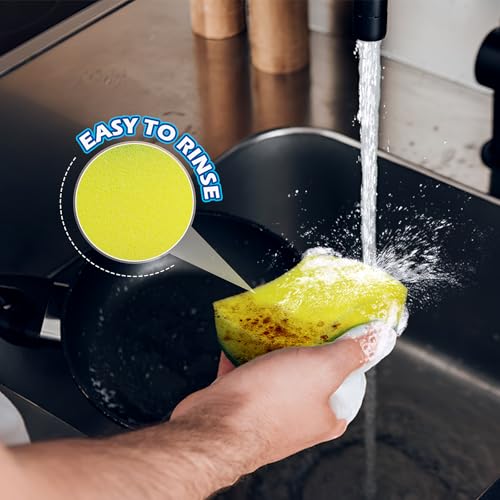 96 Pack Microfiber Non-Scratch Kitchen Sponges for Dish Cleaning