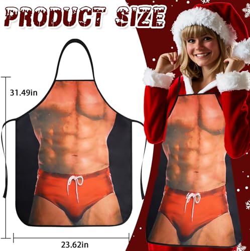 UV-BANS Funny Apron Muscleman Gag Gift for Men & Grilling | White Elephant Christmas Gift