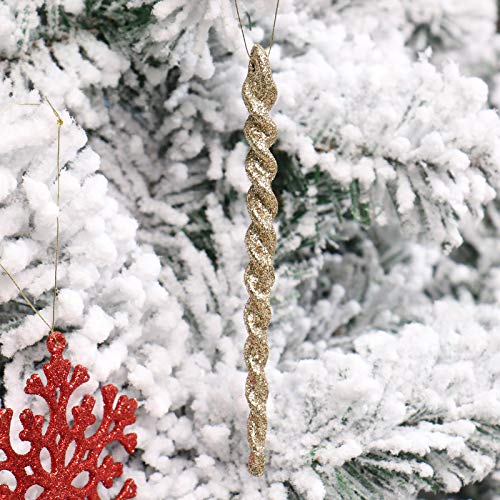 Christmas Tree Ornaments Set 132pcs Red Green Gold Festive Decorations - Roseleaf