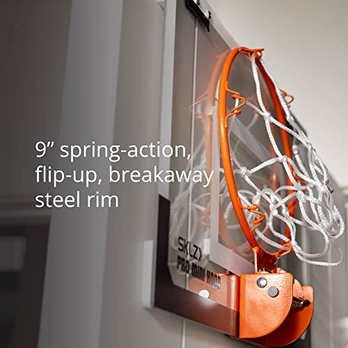 Mini Indoor Basketball Hoop with Flip Rim, Shatterproof Backboard, Door Mount