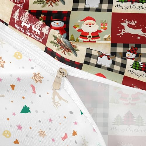 Castle Fairy Xmas Theme Bedding Set Full 80x90 with Christmas Tree & Deer Pattern