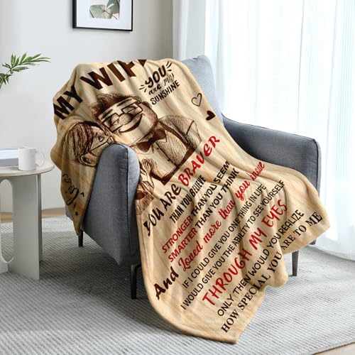 To My Wife Blanket - Anniversary Romantic Gift for Women 60x80