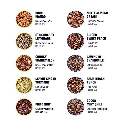 Tiesta Tea Discovery Sampler - 20 Varieties Loose Leaf Tea Set, Includes Green, Black & Herbal Blends