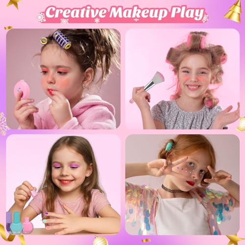 Toospesy Pink Makeup Advent Calendar 2026 for Girls, 24pc Kids Beauty Set ages 6+