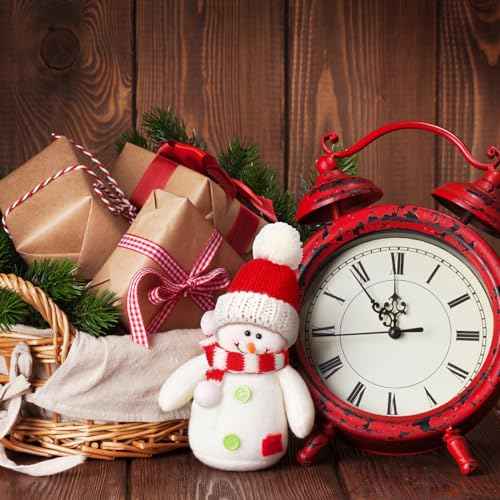 Bencailor 48 Pcs Mini Knit Santa Hats Tiny Christmas Scarf and Hats Set Mini Scarf for Crafts Small Christmas Tree Ornaments Decorations for DIY Craft Art Snowman Doll (Red)