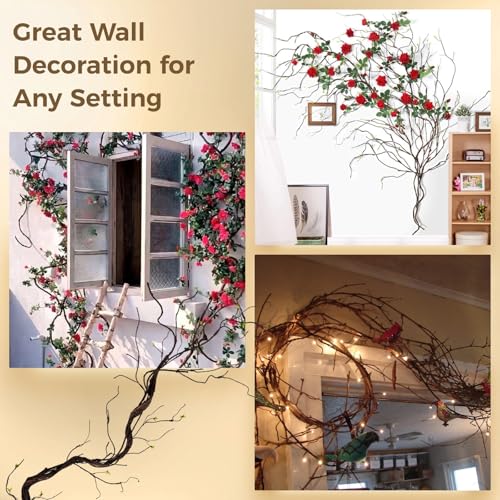 Artificial Tree Branches Wall Decor 67 Inch Rattan Vine for Home & Garden