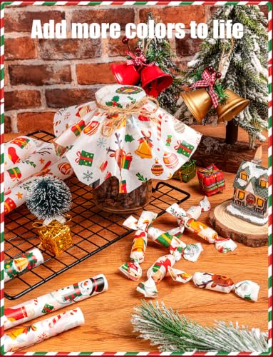200 Pcs Christmas Wax Paper for Food, Sheets