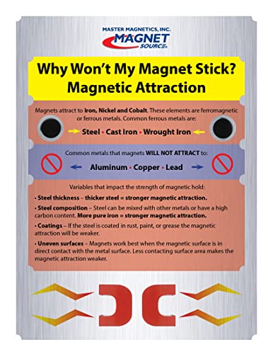 Master Magnetics Ceramic Round Base Magnet with Knob Pack - Heavy-Duty Strong Magnets with Knobs for Home and Work - 16 lb Pull Each - Nickel-Plated - 1.43" D - 0.98" H - Chrome - 4-Pack