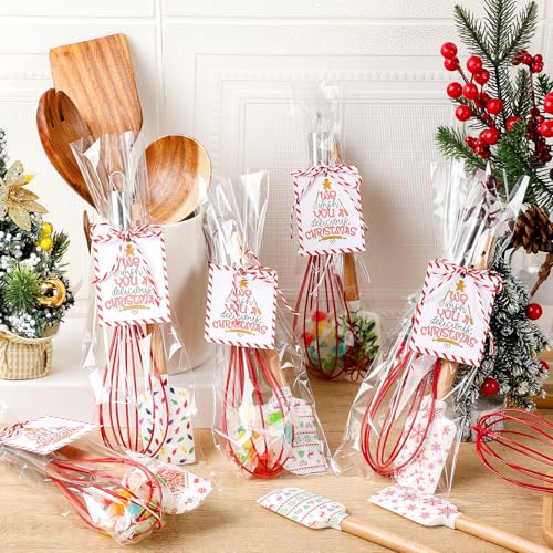Christmas Baking Gift Set with Spatulas, Whisks, Greeting Cards & Bags