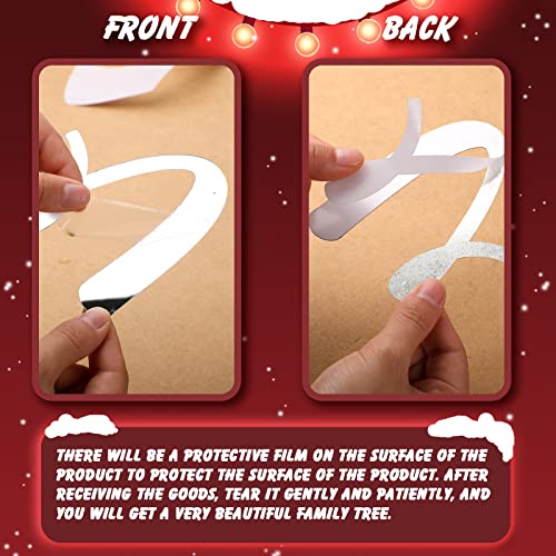Silver Christmas Wall Decals Believe in the Magic of the Season 3D Mirror Stickers