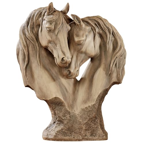 Touch of Class Loving Horses Table Sculpture, Tan