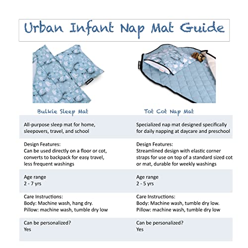 Urban Infant Poppies Toddler Nap Mat - Preschool Daycare Bedding Cover, Non-Personalized