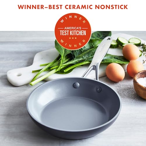 GreenPan Valencia Pro 8-Inch Ceramic Nonstick Frying Pan Gray Variation