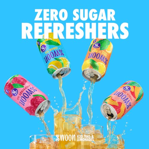 Sugar Free Iced Tea Variety Pack - Lemon, Raspberry, Peach & Half & Half Flavors, Low Carb & Keto-Friendly, 12 Fl Oz (Pack of 12)