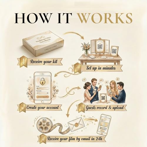 Video Guest Book for Weddings with QR Code - Wedding Video Recording Kit