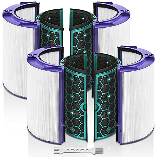 Katerelis 2 Pack Replacement True HEPA & Activated Carbon Filters for Dyson TP04 TP06 HP04 HP06