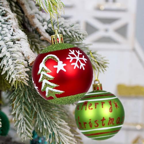 Christmas Decorations Ornaments for Tree - 16Pcs 2.4Inch Red and