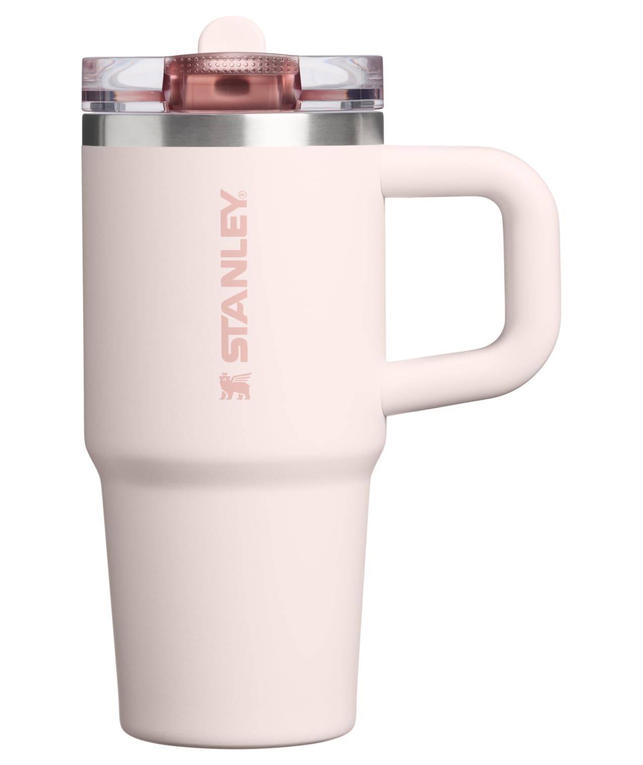 STANLEY Quencher ProTour Flip Straw Tumbler with Leakproof Lid 14 oz | Built-In Straw & Handle | Cupholder Compatible for Travel | Insulated Stainless Steel Cup | BPA-Free | Rose Quartz